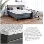 VitaliSpa Topper Matratzenschoner 160x200 cm Matratzen-Auflage wei&szlig; Microfaser