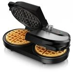 Arendo, Waffeleisen doppelt f&uuml;r 2 Belgische Waffeln, 1400 W, Temperaturregler,