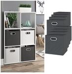 VICCO 8er Set Faltbox 30x30 cm anthrazit Faltkiste Aufbewahrungsbox Regalbox