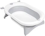 Kikkaboo faltbare Babybadewanne Foldy Wasserablauf leicht zu reinigen ab Geburt grau