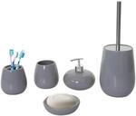 5-teiliges Badset MCW-C72, WC-Garnitur Badezimmerset Badaccessoires, Keramik ~...