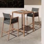 Set Bartisch + 2x Barhocker MCW-Q12, Barstuhl Stehtisch, Polyrattan Olefin (210