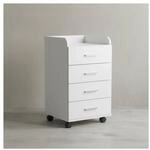 KADIMA DESIGN Rollcontainer ISONZO: 4 Schubladen, Ablagefl&auml;che, Rollen,