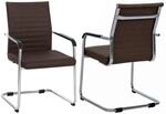 2er-Set Besucherstuhl MCW-Q85, Konferenzstuhl Freischwinger, Metall Kunstleder...