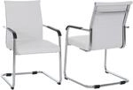 2er-Set Besucherstuhl MCW-Q85, Konferenzstuhl Freischwinger, Metall Kunstleder 280