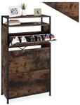 tectake&reg; Schuhschrank, Industrial Style, mit 3 Klappen, inklusive Kippschutz, 61 x