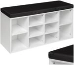 tectake&reg; Schuhschrank, f&uuml;r 10 Paar Schuhe, 2 verstellbare Zwischenb&ouml;den, 103,5 x