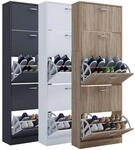 VCM Holz Schuhschrank Ma&szlig;e: H. 170 x B. 59 x T. 22 cm 5 Klappen - Sipos XL