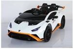 ES-Toys Kinder Elektroauto Lamborghini Huracan STO Drift Fernbedienung MP3 USB wei&szlig;