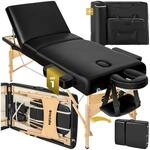 tectake&reg; 3 Zonen Massageliege, Breite 70 cm, Polsterung 7,5 cm, mit Holzgestell, 218