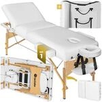 tectake&reg; 3 Zonen Massageliege, Breite 70 cm, Polsterung 7,5 cm, mit Holzgestell, 218