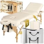 tectake&reg; 3 Zonen Massageliege, Breite 70 cm, Polsterung 10 cm, mit Holzgestell, 218