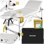tectake&reg; 3 Zonen Massageliege, Breite 78 cm, Polsterung 5 cm, mit Aluminiumgestell,
