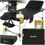 tectake&reg; 3 Zonen Massageliege, Breite 78 cm, Polsterung 5 cm, mit Aluminiumgestell,