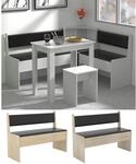 VCM Holz Eckbank Sitzbank f&uuml;r Esszimmer und K&uuml;che Bank mit Truhe f&uuml;r den