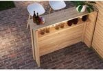 Karibu Holztheke Poolbar Stehtheke 28mm mit integrierter Ablage