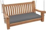 CLP Schaukelbank wetterfest Joyce mit Sitzkissen, robust massiv Teakholz, mit