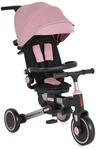 Byox Dreirad Flexton 5 in 1 Laufrad R&uuml;ckenlehne EVA-Reifen Becherhalter faltbar rosa