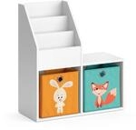 Vicco Kinderregal Aufbewahrungsregal Spielzeugablage Luigi Wei&szlig; Sitzbank Faltbox
