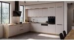 Winkelk&uuml;che SOLANO 290x350 K&uuml;chenzeile Eckk&uuml;che K&uuml;che Kaschmir Schwarz +...