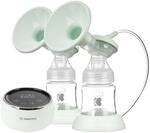 Kikkaboo Doppelmilchpumpe elektrisch Nessa 150 ml Flasche, Touchscreen Display gr&uuml;n
