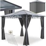 tectake&reg; Gartenpavillon, mit Aluminiumgestell, pulverbeschichtet,