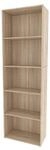 Vicco B&uuml;cherregal Bob, 190 x 60 cm, Sonoma, Wohnzimmer Standregal mit 5 F&auml;chern