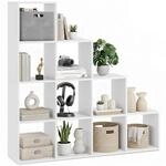 tectake&reg; B&uuml;cherregal, praktisches W&uuml;rfeldesign, rutschfeste Bodenschoner, 130 x 29