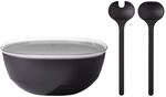 Mepal Servierschale mit Deckel & Salatbesteck Silueta 5000 ml