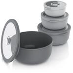 Arendo R&uuml;hrsch&uuml;ssel Set 4 teilig, Kunststoff, BPA frei, mikrowellengeeignet