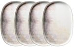 M&auml;ser Servierplatten-Set, Steinzeug Aquarellia Wei&szlig;, Lila