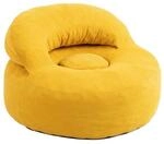 SoBuy Polstersessel mit Liegefunktion Gelb 110x125x65cm Nordisch