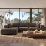 Sofa-Garnitur MCW-P20, 3-Sitzer Couch Loungesofa, Stoff/Textil Cord (370 g/m&sup2;)