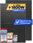 Solakon Solarmodul 450W, N-Type bifaziales monokristallines Glas-Glas...