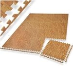 tectake&reg; Schutzmattenset, 24-teilig mit 48 Randst&uuml;cken, weich und rutschfest,