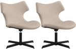 CLP Loungest&uuml;hle 2er Set gepolstert mit Lehnen Welland, Relaxsessel 360&deg; drehbar,