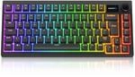 Titanwolf Gaming-Tastatur, ALPHA Gaming Tastatur TKL, 82 Tasten mechanisch,