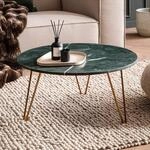 Couchtisch FineBuy Sofatisch Echter Marmor &Oslash; 70 cm Tisch Wohnzimmertisch Rund