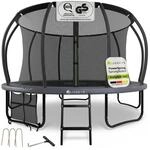 Juskys Trampolin SkyBounce L &Oslash; 366 cm &ndash; Gartentrampolin mit PowerSpring