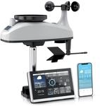 Brandson Wetterstation, WIFI / Wlan, mit 7in1 Funk Au&szlig;ensensor, Barometer, Tuya