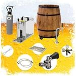 BARRIQUE-Zapfanlage, Bierzapfanlage mobile Bierbar, Rollbar Komplett Set, Zapfkopf:NC