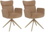 2er-Set Esszimmerstuhl MCW-N11, Stuhl, drehbar Auto-Return Stoff Boucl&eacute;...