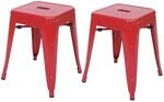 2er-Set Hocker MCW-A73, Metallhocker Sitzhocker, Metall Industriedesign...