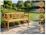3-Sitzer Gartenbank aus Akazienholz, ca. 157 x 49 x 82cm - Rose
