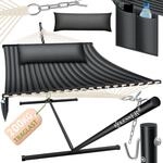 KESSER&reg; H&auml;ngematte HILL mit Gestell Kissen Doppelh&auml;ngematte f&uuml;r 2
