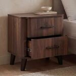 Nachttisch MCW-P42, Nachtkasten Nachtschrank Nachtkommode, 2 Schubladen MDF