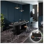 HOME DELUXE Pokertisch mit LED-Beleuchtung inkl. Pokerkoffer CASINO - F&uuml;r 9 Personen