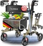ELONEO Rollator faltbar und leicht mit Sitz - ultraleicht (5,1kg),