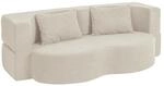 SoBuy Schlafsofa, Wohnlandschaft, Zweisitzer-Bett klappbar Beige 177x107x32cm