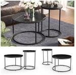 Vicco Couchtisch-Set Ottawa Schwarz Marmor-Optik 2 Teile